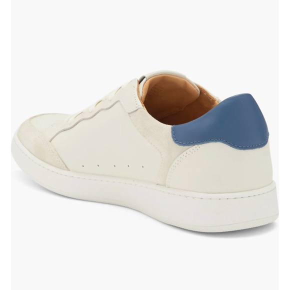 Vittorio Russo Mens Remington-SZ 11-Soft White Blue Leather Lace-Up Sneaker Shoe main image 9